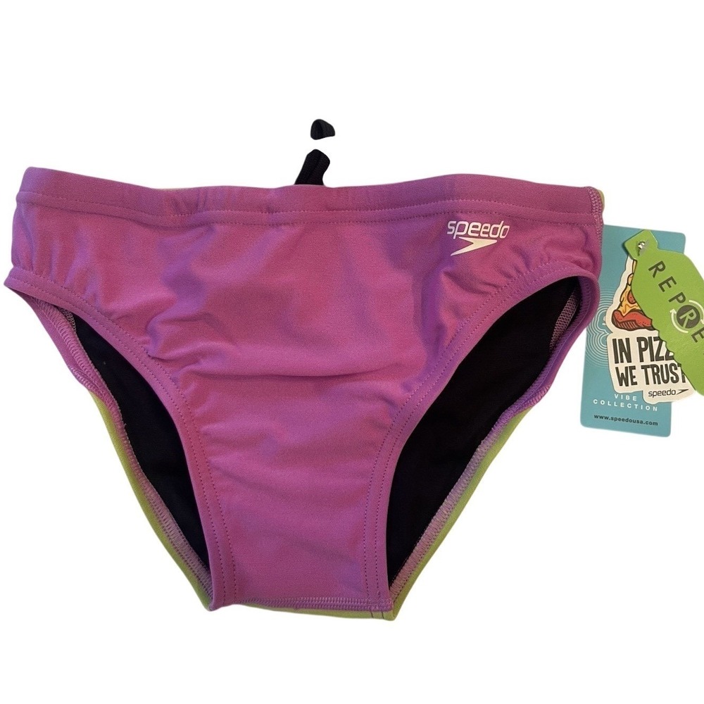 Speedo Eco Endurance Solid Brief Swimsuit Lost Lavender Men's Size 28